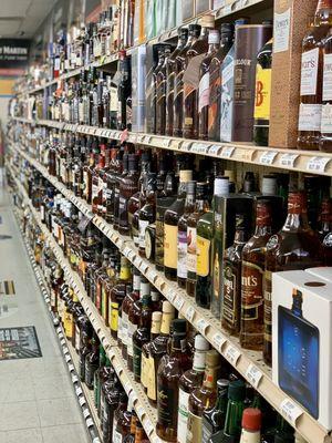 Whisky, scotch, and tequila section