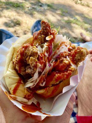 Fried Chicken (Karaage) Sandwich - From Smorgasburg at Prospect Park.