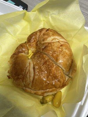 Egg and cheese croissant