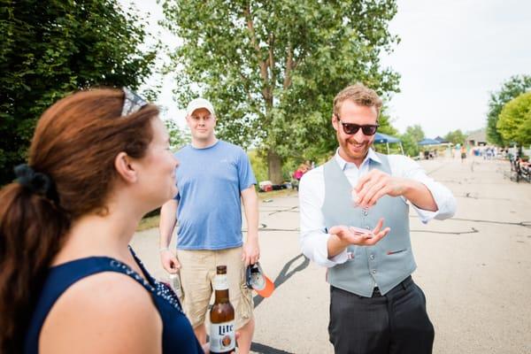 Real big hit at a Labor Day block party