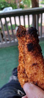 Burned chicken fingers from Davinci's.