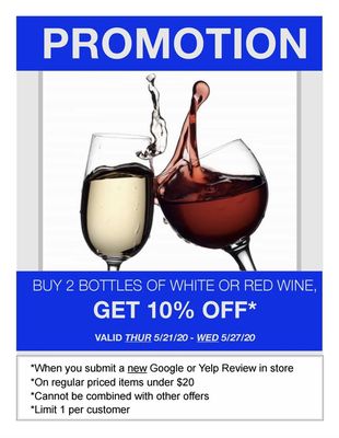 Follow instructions for 10% off wine!