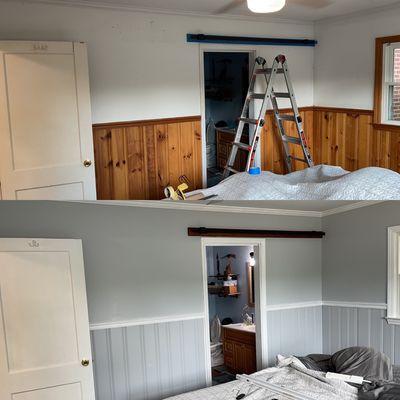 Painting a bed room-Before and After