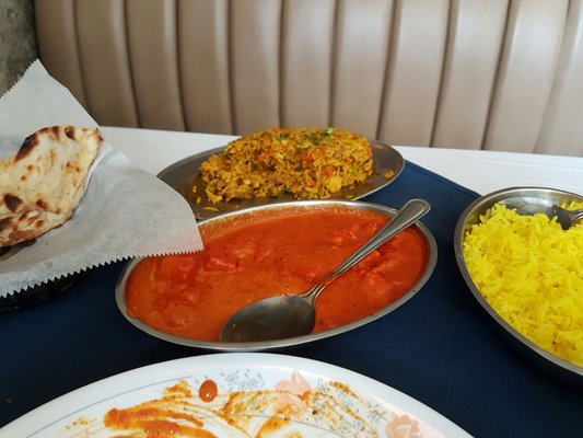 Panner Makhani and Vegetable Biryani