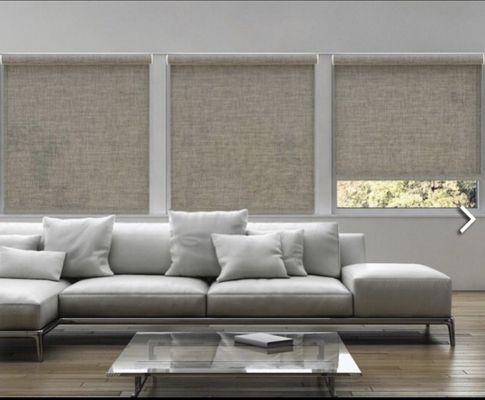 Room Darkening roller shades by Norman