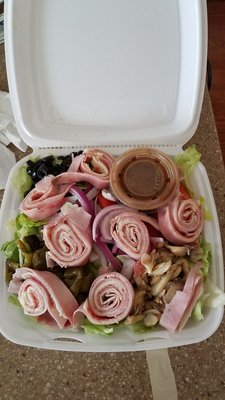 Antipasta salad.  Very good and it's huge.  Good deal.