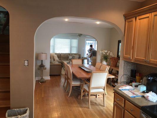 Plaster walls we sanded and replastered to make look like sheetrock