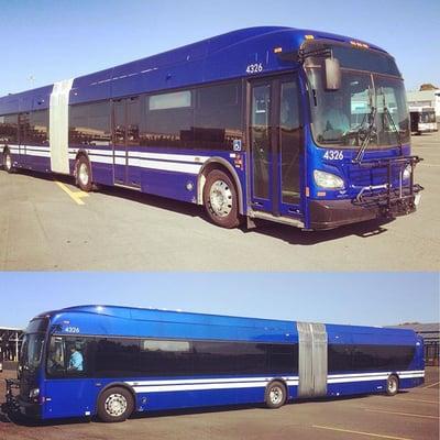 The new 522 blue buses