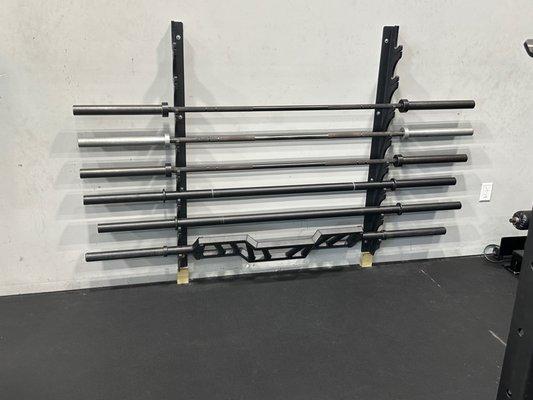 They use different bars for different workouts