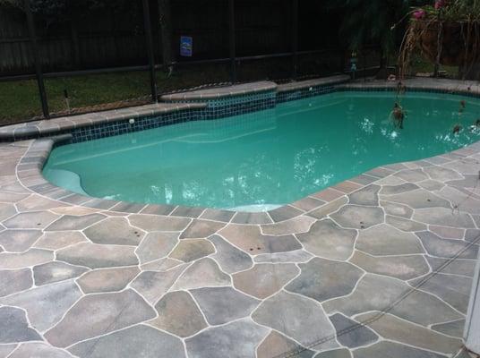 Beautiful concrete for all your swimming pool decking needs. Serving Doral,  Miami and Miami Beach Florida.