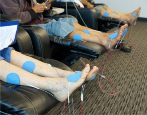 Electric Stimulation, one of several treatments offered