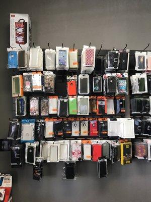 Good selection of phone cases.