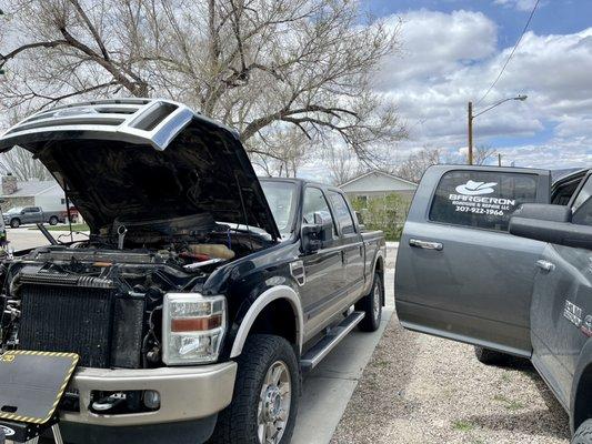 Water pump swap on 6.4 powerstroke