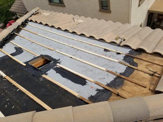 The fourth picture is one last look at the restoration of this tile roof in Tempe by Castile Roofing.