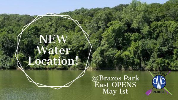 New Water location at Brazos Park East!