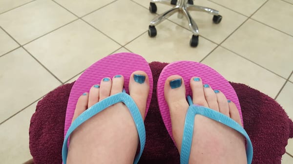 My pretty pedicure!