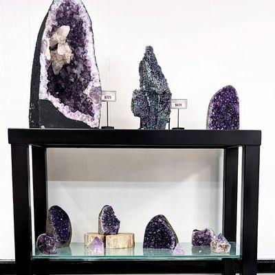 amethyst and grape agate bring relaxation and nature into your home decor.