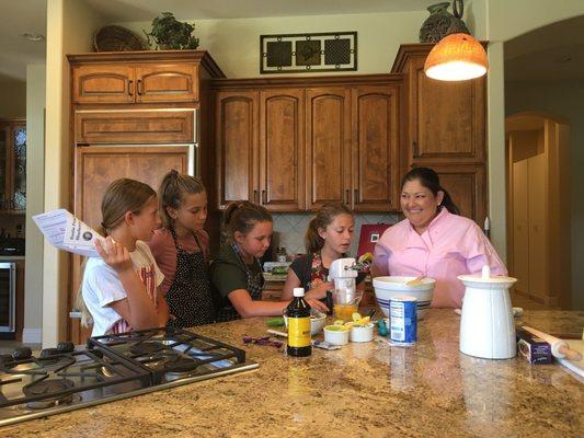 My cooking camps include lessons in etiquette, nutrition, and more!