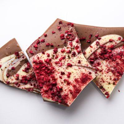 Raspberry Vanilla Chocolate Bark