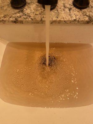 Brown water from tanks