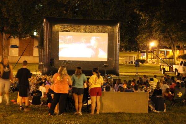 Outdoor Movie at Georgetown College in Kentucky