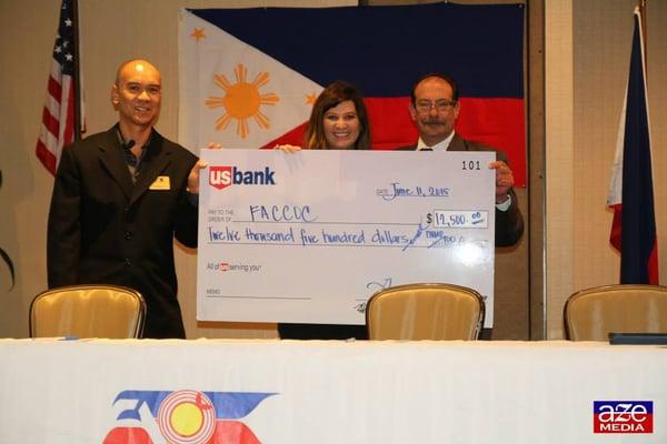 US Bank is a winner of FACCOC's distinguished Maharlika Award.