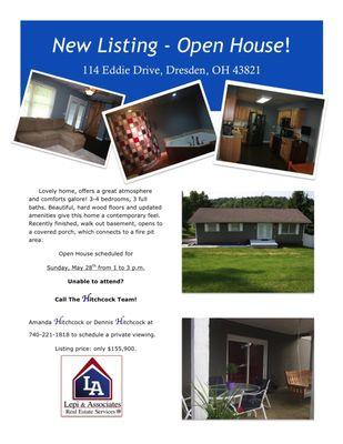 New Dresden Listing/Open House Announcement