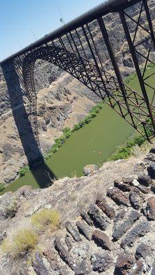 Great views of the Snake River Canyon and bridge.