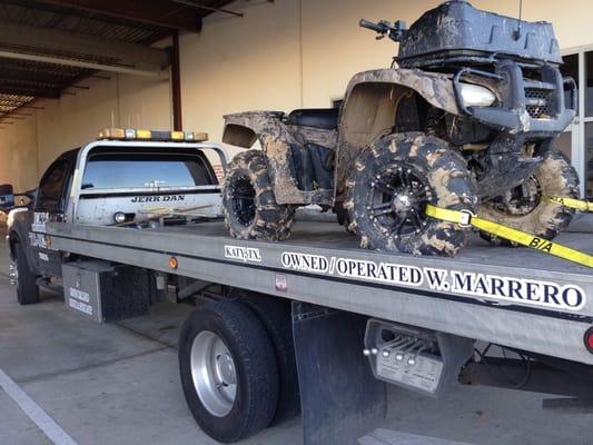 We even tow 4 wheelers that have been stuck in the mud.