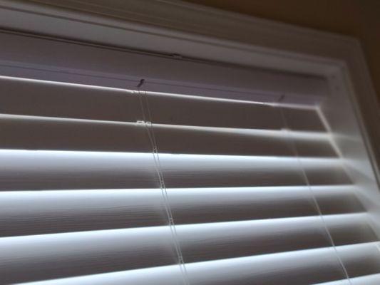 Replaced the blind but left the blind valance in the corner of our bedroom.