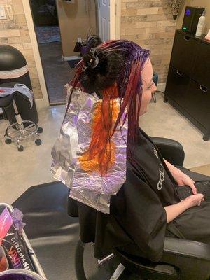 Rainbow hair