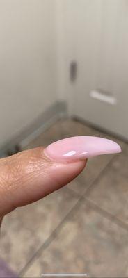 Gap between cuticle and acrylic nail