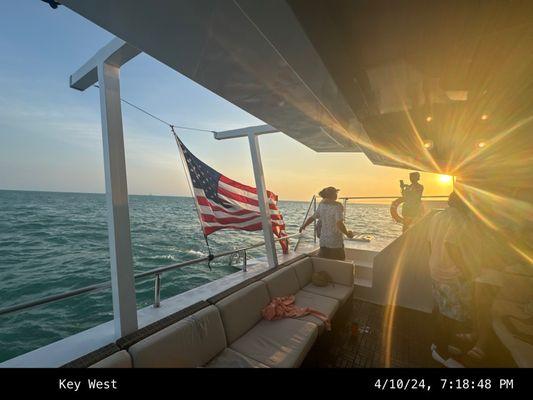 Rear of catamaran