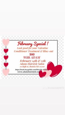 Valentines Offer February 14th & 15th