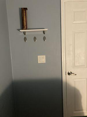 Hooks inside massage room