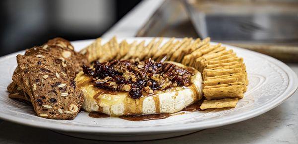 Cranberry & pecan baked brie