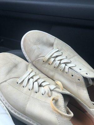 Shoes came back filthy...and WTH happened with the laces? All stained!