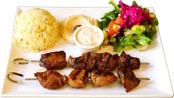 Lamb Shish Kebab Plate