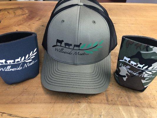 New Merch! Hats and Koozies available.