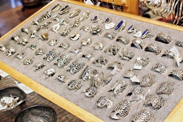 Collection of Sterling Silver rings is always a hot spot in the store!