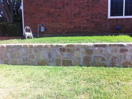 Nice stone wall before the acid wash process.