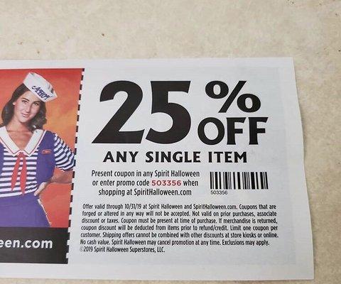 25% off you're welcome