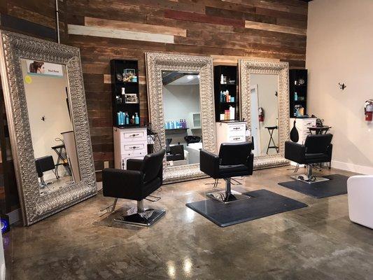 Our industrial chic styling stations