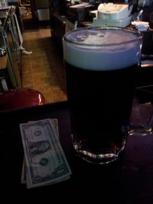 Hofbrau black lager.  6bux!