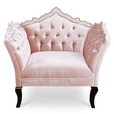 BELLISIMO CHAIR in Shimmer Blush velvet