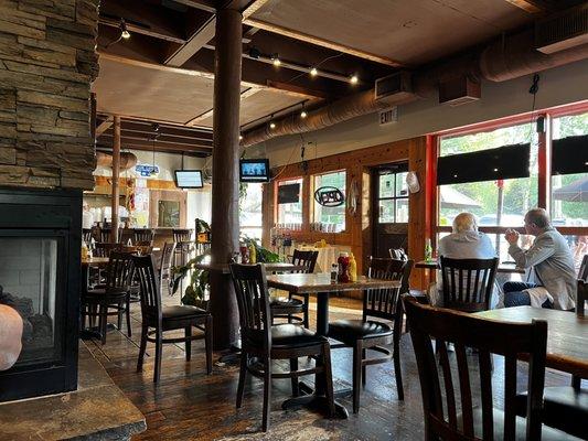 View of the indoor dining area.