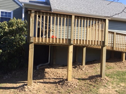 Balusters and footings for my new deck