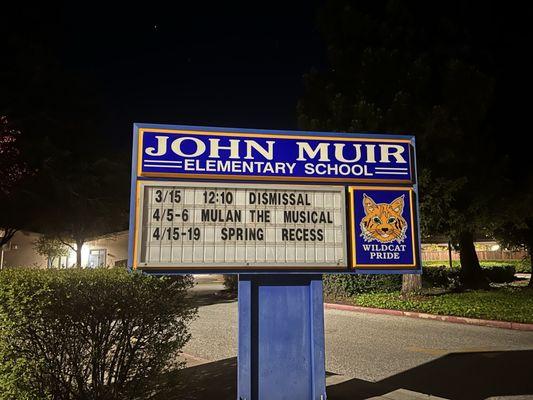 School sign