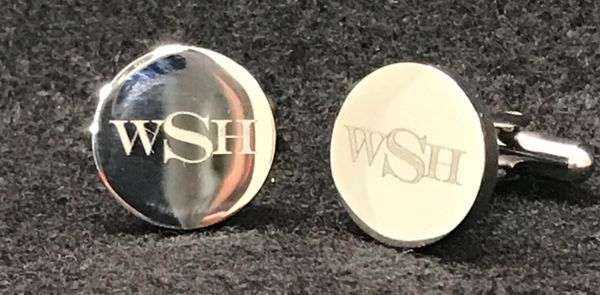 Laser Engraved Stainless Steel Cufflinks