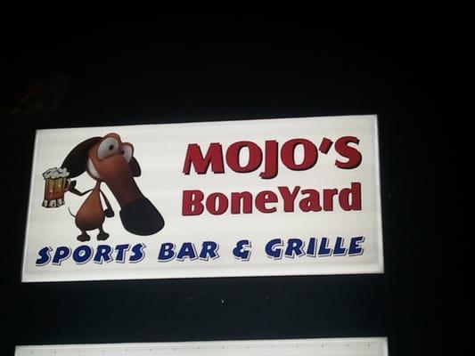 Mojo's BoneYard Sign